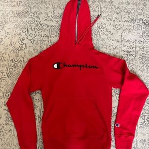 Brand new red champion hoodie
